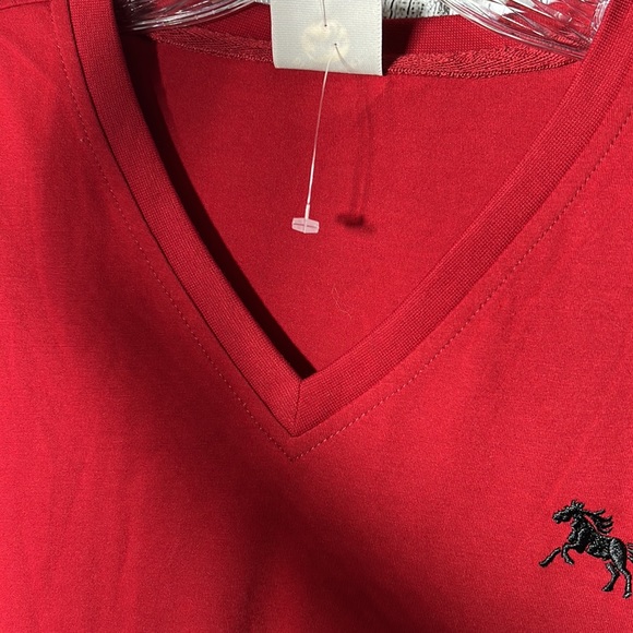 Dino Robert V Neck Embroidered Logo Short Sleeve T Shirt size xl - Picture 7 of 8